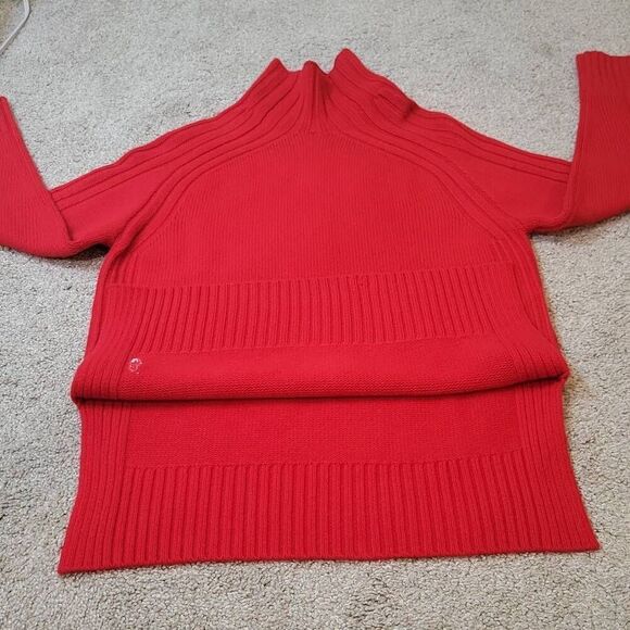 Polo Ralph Lauren Mock Neck Wool Cashmere Blend Red Sweater Size XS - Picture 7 of 11